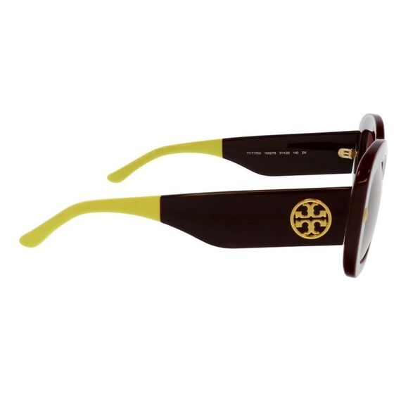 Tory Burch 0TY7170U 189275 Square Oxblood Brown Sunglasses - Picture 4 of 4